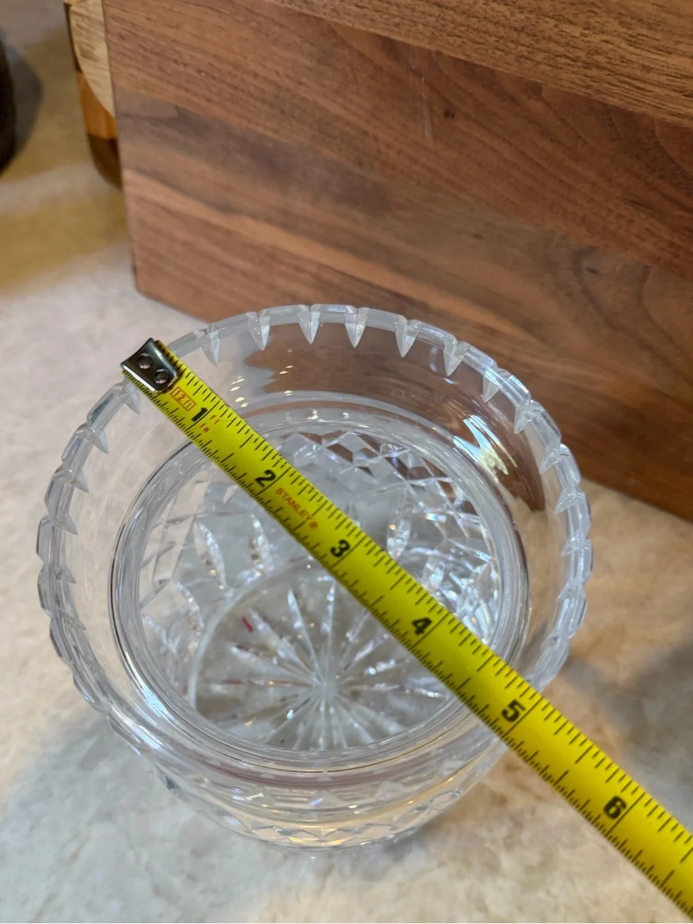 Waterford Crystal Lismore biscuit jar -missing  lid
